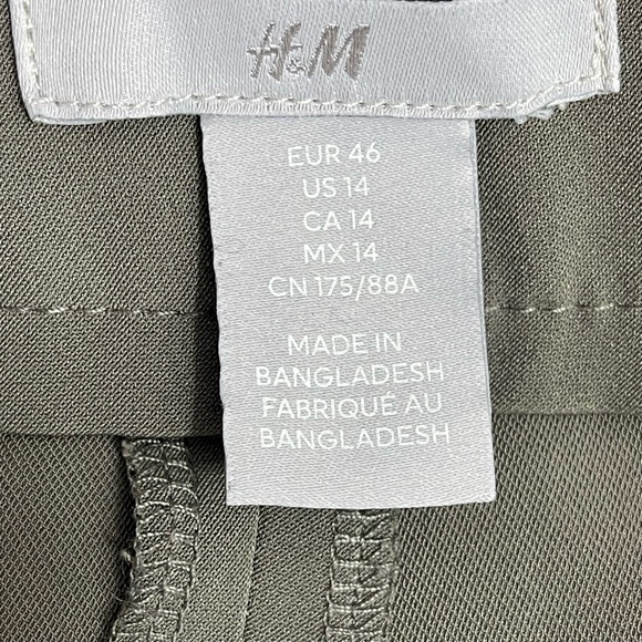 H&M Women’s Size 14 Solid Brown Wide Leg Dress Pants - Picture 4 of 5